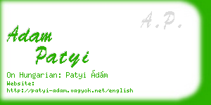 adam patyi business card